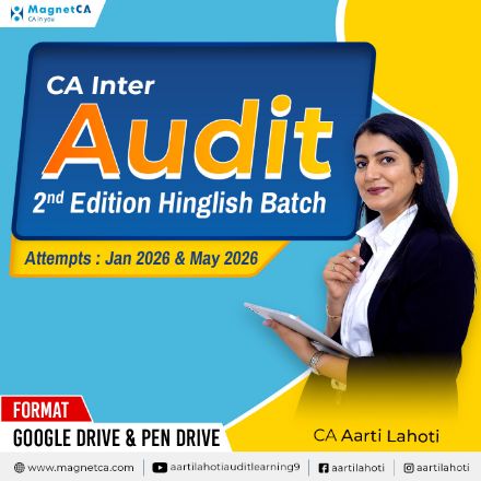 CA Inter Audit 2nd Edition Hindi English Mix Batch for Jan 26 / May 26 by CA Aarti Lahoti CA Inter Audit 2nd Edition Hindi English Mix Batch for Jan 26 / May 26 by CA Aarti Lahoti