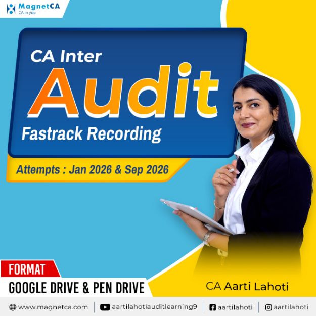 CA Inter Audit Fastrack Recording for Sep-25 & Jan-26 by CA Aarti Lahoti