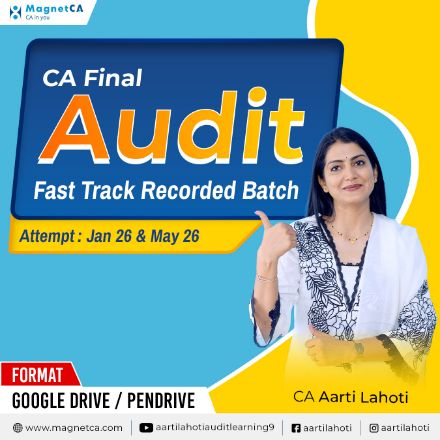 Show details for CA Final Audit Fast Track Recorded Batch For Jan 26 & May 26 by CA Aarti Lahoti Picture of CA Final Audit Fast Track Recorded Batch For Jan 26 & May 26 by CA Aarti Lahoti
